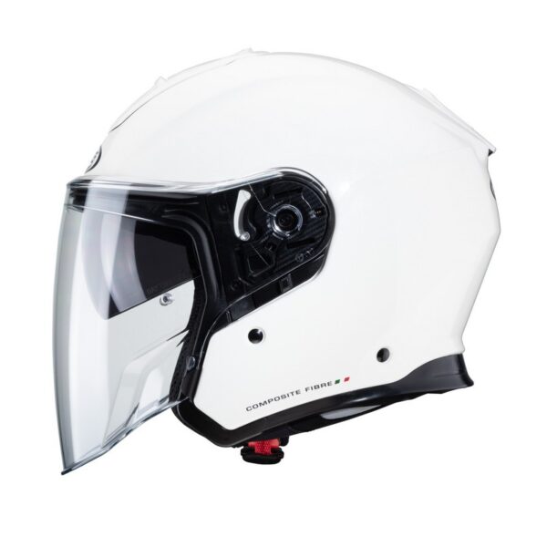 ⁦קסדה 3/4 קאברג לבן מבריק - CABERG FLYON⁩ – תמונה ⁦2⁩