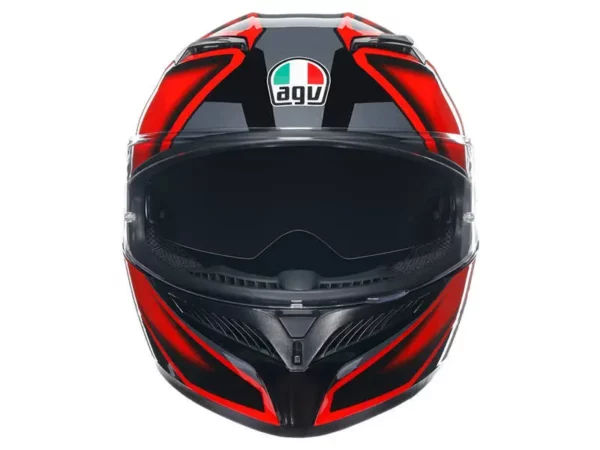 ⁦קסדה מלאה AGV K3 COMPOUND צבע שחור אדום⁩ – תמונה ⁦2⁩