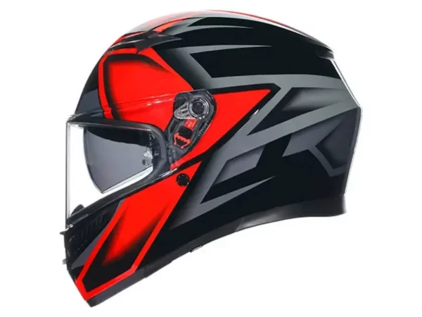 ⁦קסדה מלאה AGV K3 COMPOUND צבע שחור אדום⁩ – תמונה ⁦4⁩