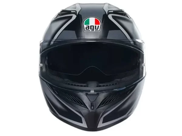 ⁦קסדה מלאה AGV K3 COMPOUND צבע שחור אפור⁩ – תמונה ⁦2⁩