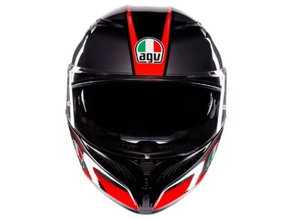 ⁦קסדה מלאה AGV K3 STRIGA צבע שחור אפור אדום⁩ – תמונה ⁦4⁩