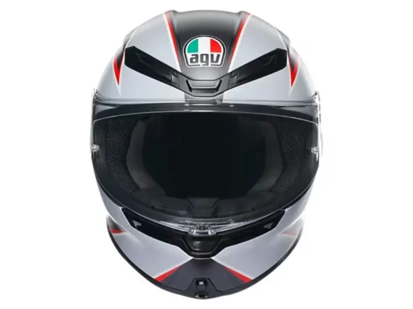 ⁦קסדה מלאה - AGV K6 S צבע אפור/שחור/אדום⁩ – תמונה ⁦2⁩