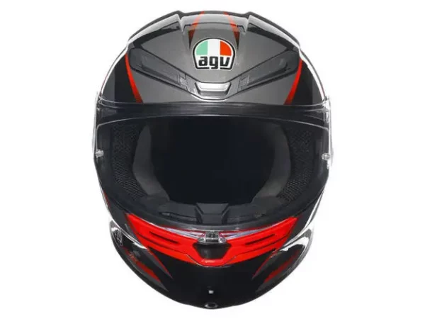 ⁦קסדה מלאה - AGV K6 S צבע שחור/אדום⁩ – תמונה ⁦6⁩