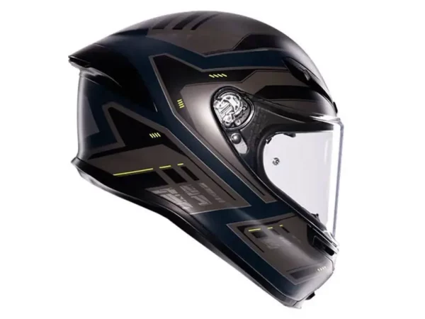 ⁦קסדה מלאה - AGV K6 S צבע אפור/כחול⁩ – תמונה ⁦3⁩