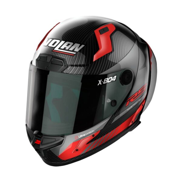 קסדה מלאה נולאן שחור/אדום - NOLAN X-804 RS CARBON HOT LAP