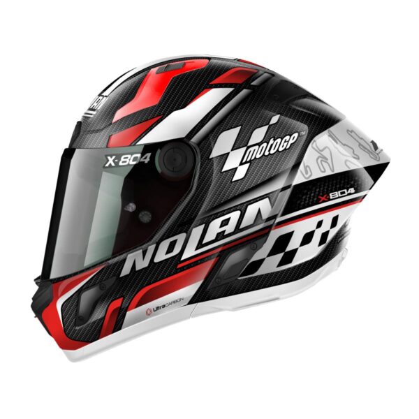 ⁦קסדה מלאה נולאן שחור/לבן/אדום- NOLAN X-804 UC MOTO GP⁩ – תמונה ⁦2⁩