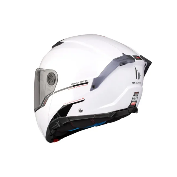 ⁦קסדה נפתחת לבן מבריק - MT ATOM 2 SV SOLID⁩ – תמונה ⁦6⁩