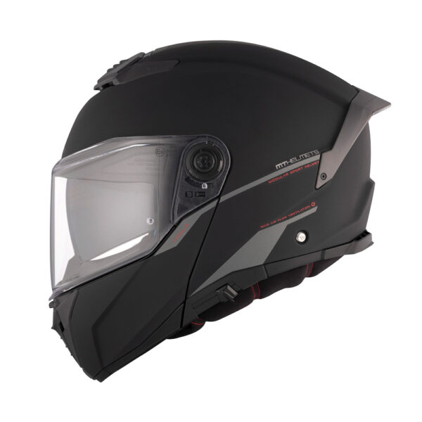 קסדה נפתחת שחור מט - MT ATOM 2 SV SOLID
