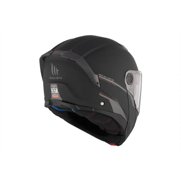 ⁦קסדה נפתחת שחור מט - MT ATOM 2 SV SOLID⁩ – תמונה ⁦5⁩