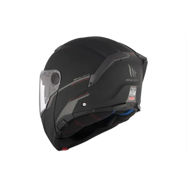 ⁦קסדה נפתחת שחור מט - MT ATOM 2 SV SOLID⁩ – תמונה ⁦6⁩