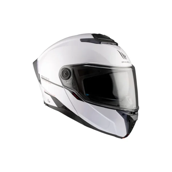 ⁦קסדה נפתחת לבן מבריק - MT ATOM 2 SV SOLID⁩ – תמונה ⁦4⁩
