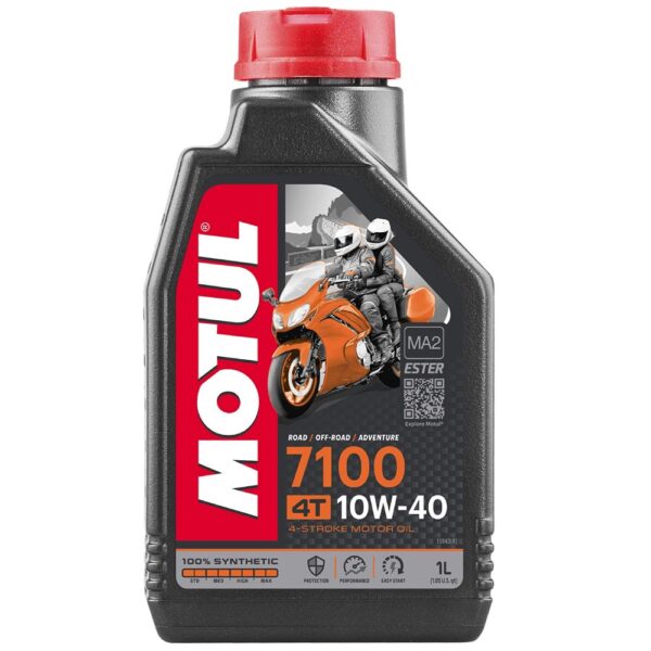 שמן סינטטי לאופנוע 7100 צמיגות 10W40 מבית MOTUL