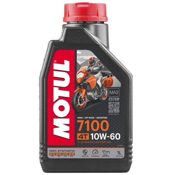 שמן סינטטי מלא לאופנוע 7100 צמיגות 10W60 מבית MOTUL