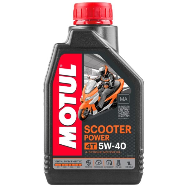 שמן סינטטי SCOOTER POWER צמיגות 5W40 מבית MOTUL