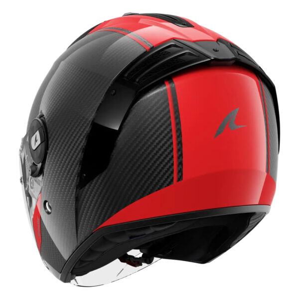 ⁦קסדה 3/4 שארק קרבון שחור/אדום - SHARK RS JET CARBON SKIN⁩ – תמונה ⁦2⁩
