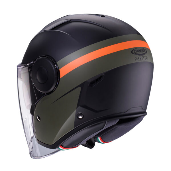 ⁦קסדה 3/4 קאברג סואו שחור/ירוק - CABERG SOHO⁩ – תמונה ⁦3⁩