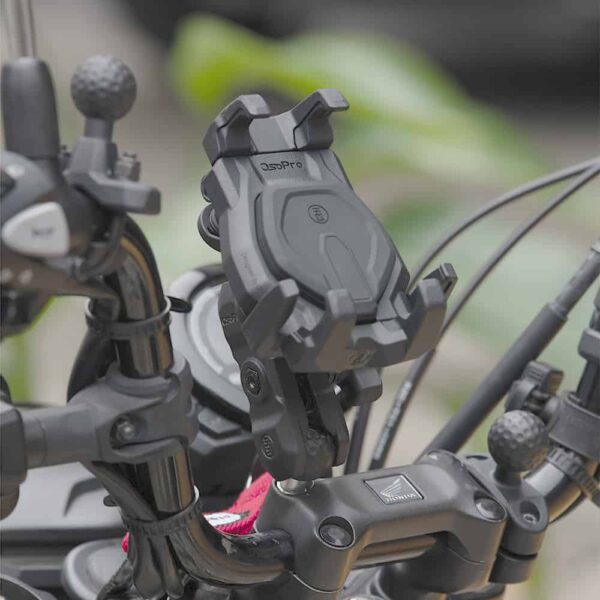 ⁦OSOPRO -תושבת לסמארטפון מסוג TORTOISE עם בולם זעזועים וטעינה אלחוטית לאופנוע/קטנוע⁩ – תמונה ⁦4⁩