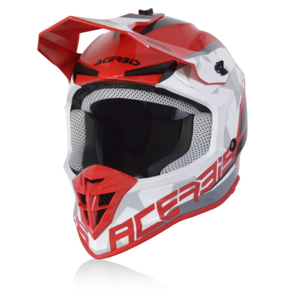 קסדת שטח אצ'רביס אדום/לבן - ACERBIS LINEAR