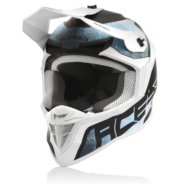 קסדת שטח אצ'רביס תכלת/לבן - ACERBIS LINEAR
