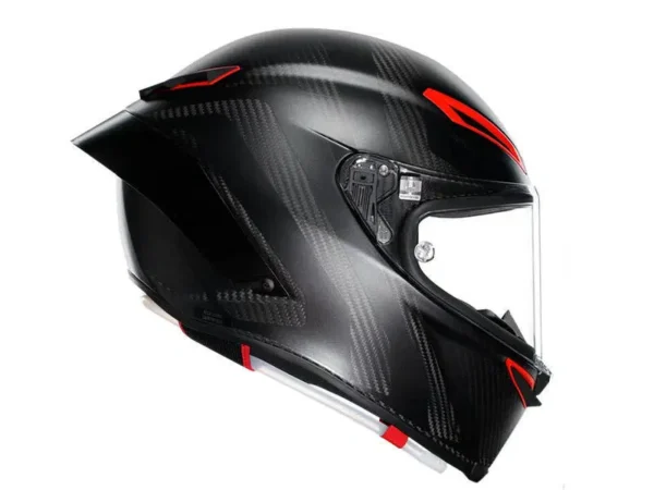 ⁦קסדה מלאה - שחור אדום מט AGV PISTA GPRR CARBON⁩ – תמונה ⁦2⁩