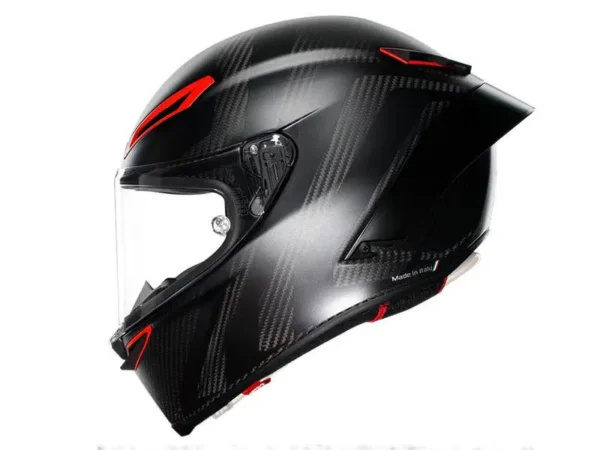⁦קסדה מלאה - שחור אדום מט AGV PISTA GPRR CARBON⁩ – תמונה ⁦3⁩