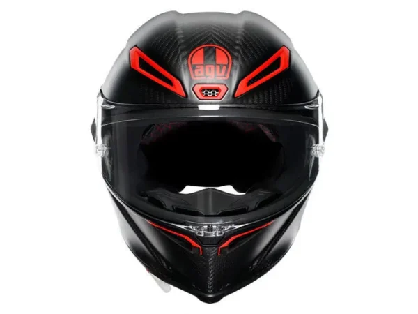 ⁦קסדה מלאה - שחור אדום מט AGV PISTA GPRR CARBON⁩ – תמונה ⁦4⁩