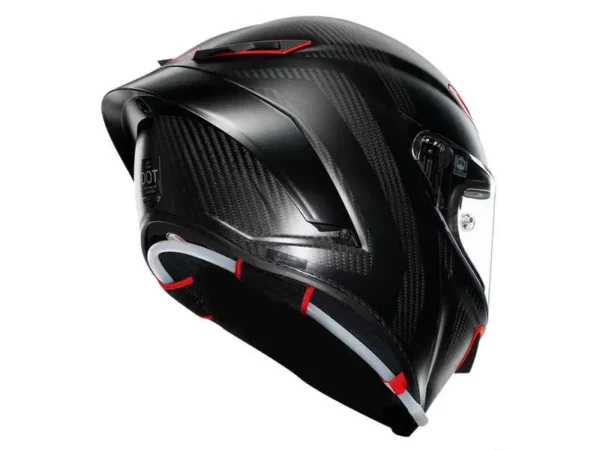 ⁦קסדה מלאה - שחור אדום מט AGV PISTA GPRR CARBON⁩ – תמונה ⁦5⁩