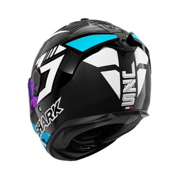 ⁦קסדה מלאה שארק ספרטן קרבון תכלת - SHARK SPARTAN GT PRO REPLICA ZARCO⁩ – תמונה ⁦2⁩