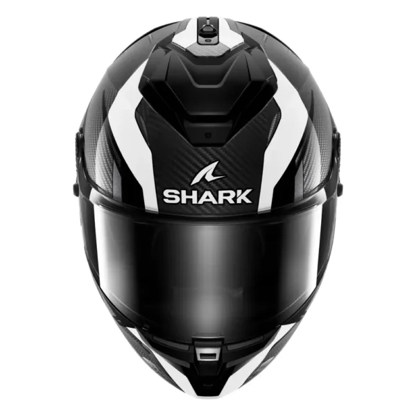⁦קסדה מלאה שארק ספרטן קרבון שחור/לבן - SHARK SPARTAN GT PRO KULTRAM CARBON⁩ – תמונה ⁦2⁩