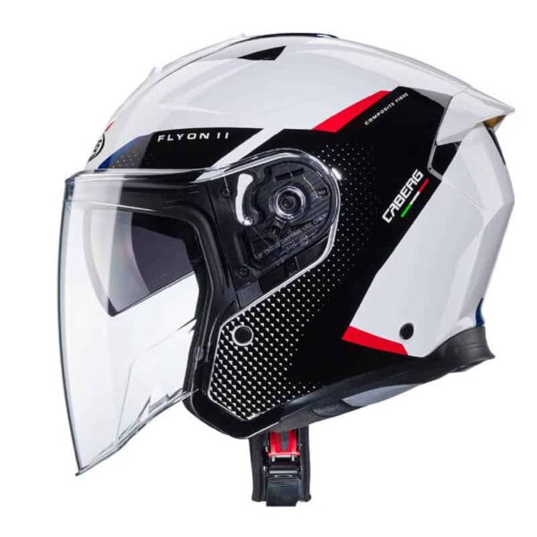 ⁦קסדה 3/4 קאברג פליון 2 לבן/שחור  -  CABERG FLYON CARBON 2⁩ – תמונה ⁦2⁩