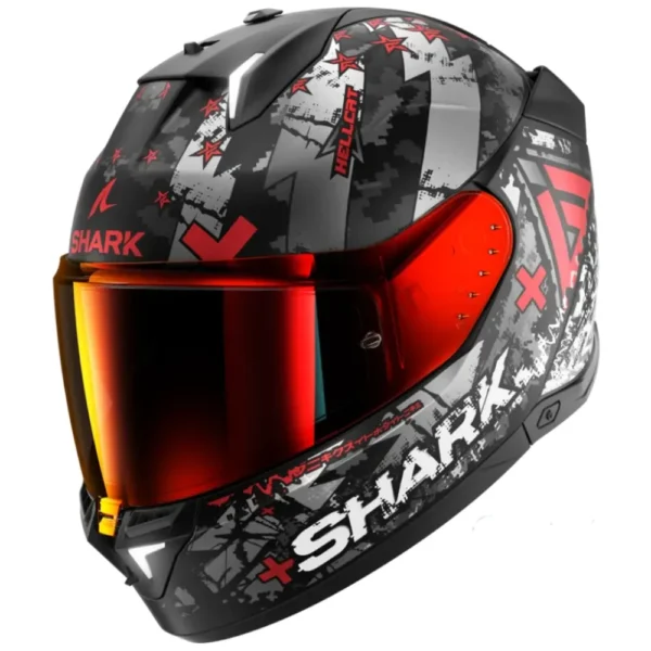קסדה מלאה שארק שחור/אפור - SHARK SKWAL i3 HELLCAT