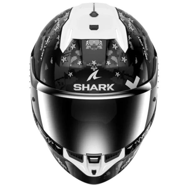 ⁦קסדה מלאה שארק שחור/לבן - SHARK SKWAL i3 HELLCAT⁩ – תמונה ⁦2⁩