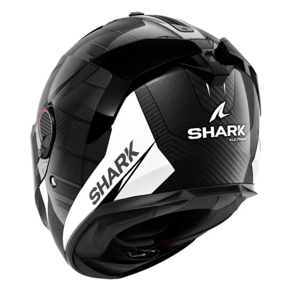 ⁦קסדה מלאה שארק ספרטן קרבון שחור/לבן - SHARK SPARTAN GT PRO KULTRAM CARBON⁩ – תמונה ⁦3⁩