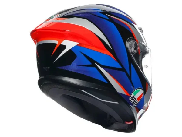 ⁦קסדה מלאה AGV K6 S SLASHCUT צבע כחול\אפור\אדום⁩ – תמונה ⁦5⁩