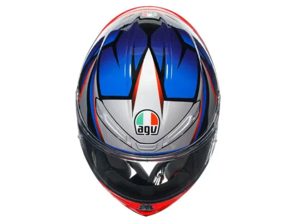 ⁦קסדה מלאה AGV K6 S SLASHCUT צבע כחול\אפור\אדום⁩ – תמונה ⁦7⁩