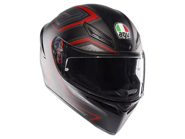 קסדה מלאה AGV K1 S SLING צבע שחור\אדום מט