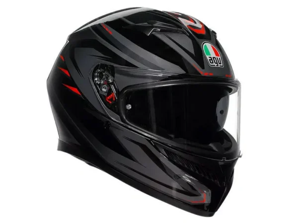 קסדה מלאה AGV K3 צבע SYTH צבע שחור אדום