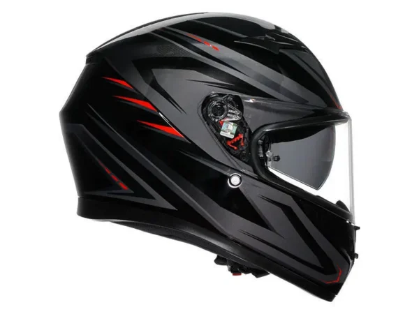 ⁦קסדה מלאה AGV K3 צבע SYTH צבע שחור אדום⁩ – תמונה ⁦2⁩