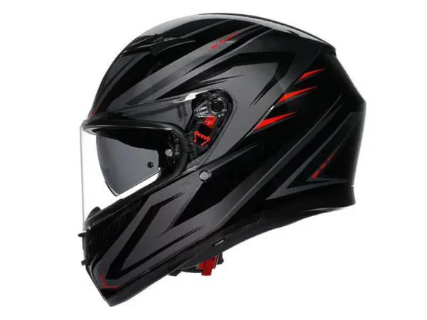 ⁦קסדה מלאה AGV K3 צבע SYTH צבע שחור אדום⁩ – תמונה ⁦3⁩