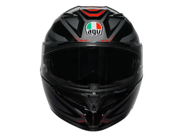 ⁦קסדה מלאה AGV K3 צבע SYTH צבע שחור אדום⁩ – תמונה ⁦4⁩