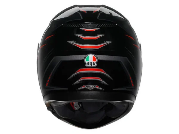 ⁦קסדה מלאה AGV K3 צבע SYTH צבע שחור אדום⁩ – תמונה ⁦5⁩